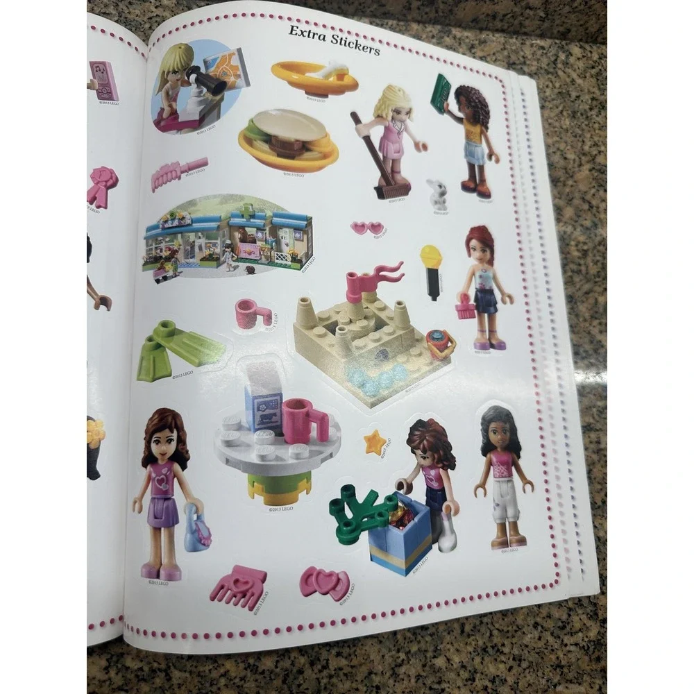 2013 LEGO Friends Activity Sticker Sheets Lot Of 18 Pages Unisex‎ Sticker Book